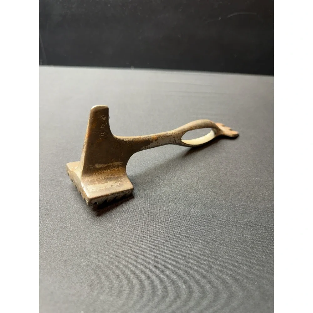 Vintage Cast Aluminum Meat Tenderizer Hammer 3 Tine Steak Fork Kitchen Tool